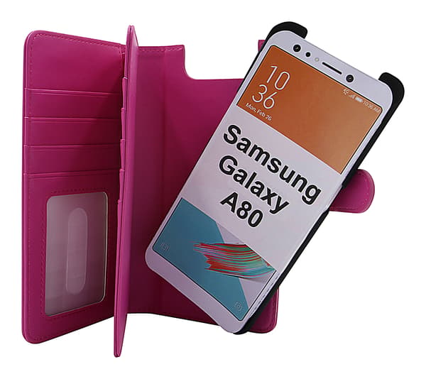 Skimblocker XL Magnet Wallet Samsung Galaxy A80 (A805F/DS) Hotpink
