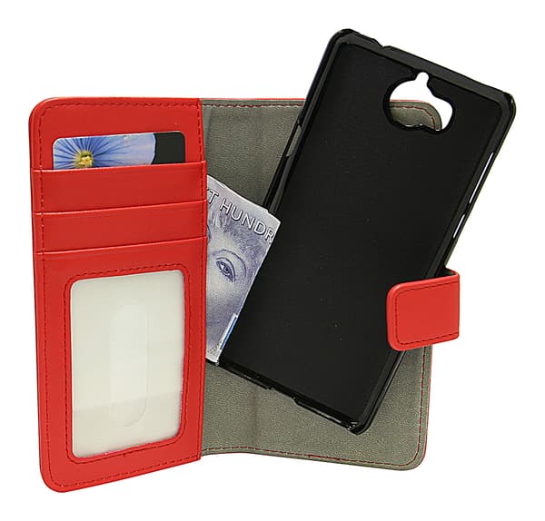 Magnet Wallet Huawei Y6 2017 (MYA-L41) Röd