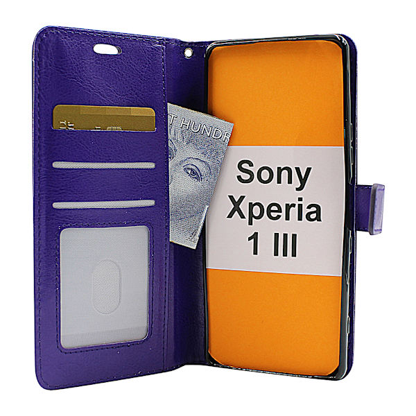 Crazy Horse Wallet Sony Xperia 1 III (XQ-BC52) Röd