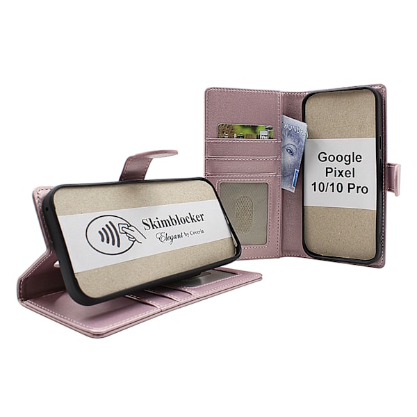 Skimblocker Google Pixel 10 / Pixel 10 Pro Plånboksfodral Brandy