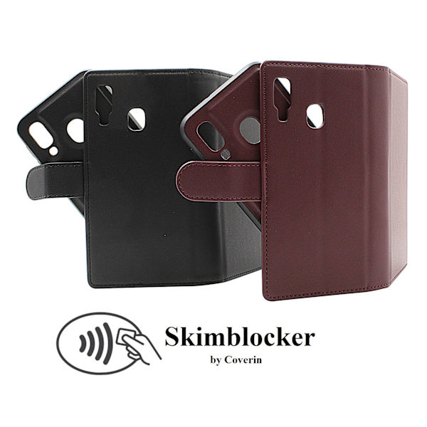 Skimblocker Samsung Galaxy A40 Magnet Plånboksfodral Svart
