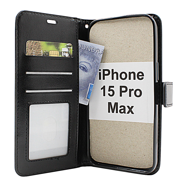 Crazy Horse Wallet iPhone 15 Pro Max Grön