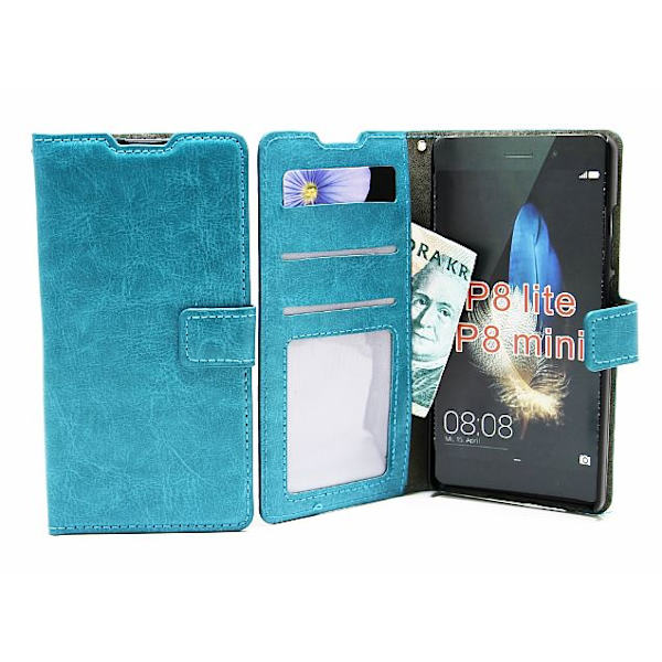 Crazy Horse wallet Huawei P8 Lite Turkos