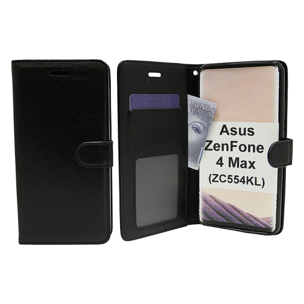 Crazy Horse Wallet Asus ZenFone 4 Max (ZC554KL) Svart