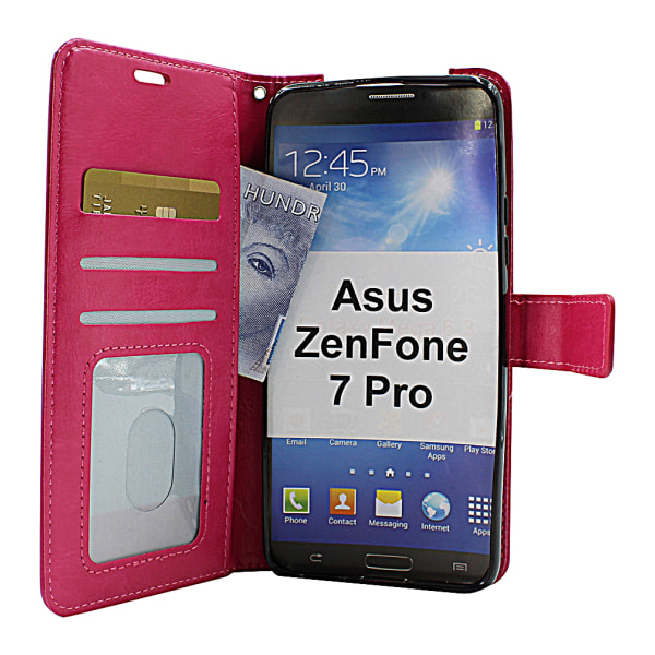 Crazy Horse Wallet Asus ZenFone 7 Pro (ZS671KS) (Svart) Brun