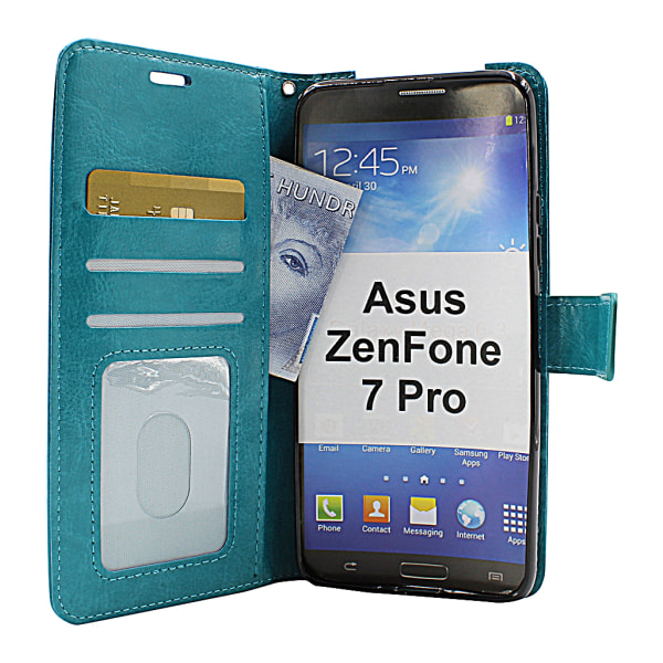 Crazy Horse Wallet Asus ZenFone 7 Pro (ZS671KS) (Svart) Lila