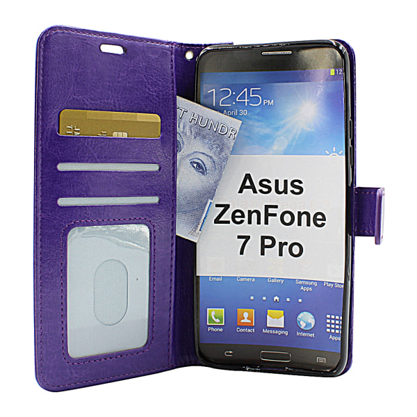 Crazy Horse Wallet Asus ZenFone 7 Pro (ZS671KS) (Svart) Grön