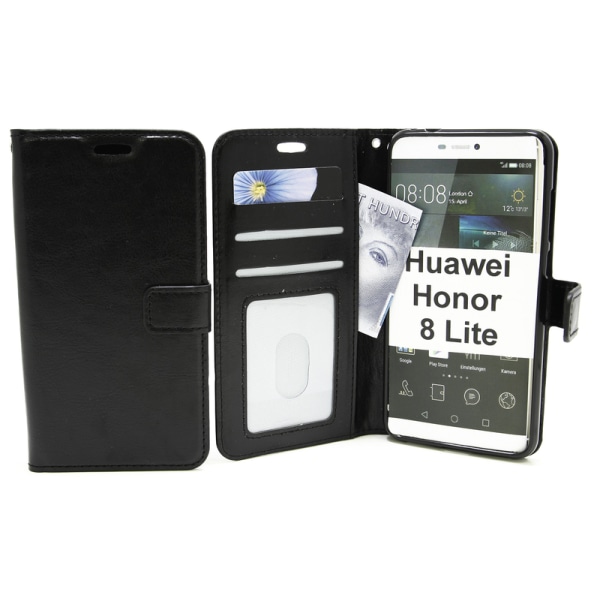 Crazy Horse Wallet Huawei Honor 8 Lite Turkos