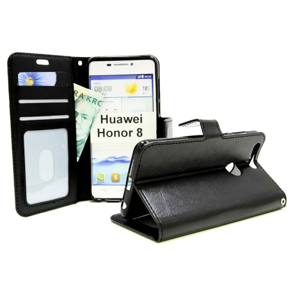 Crazy Horse Wallet Huawei Honor 8 Lila