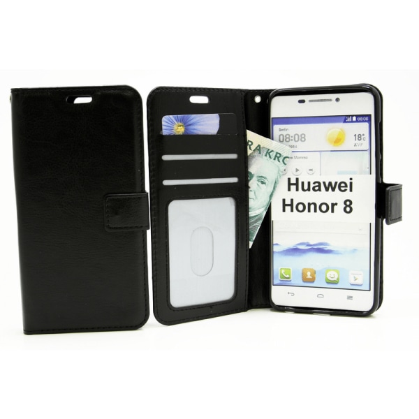 Crazy Horse Wallet Huawei Honor 8 Lila
