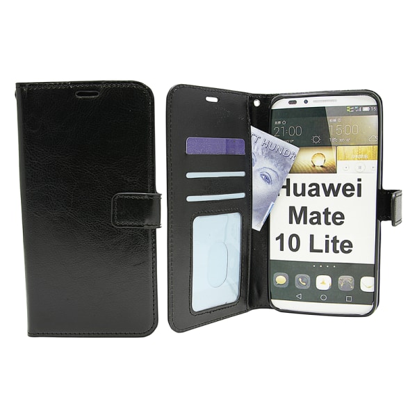 Crazy Horse Wallet Huawei Mate 10 Lite Svart