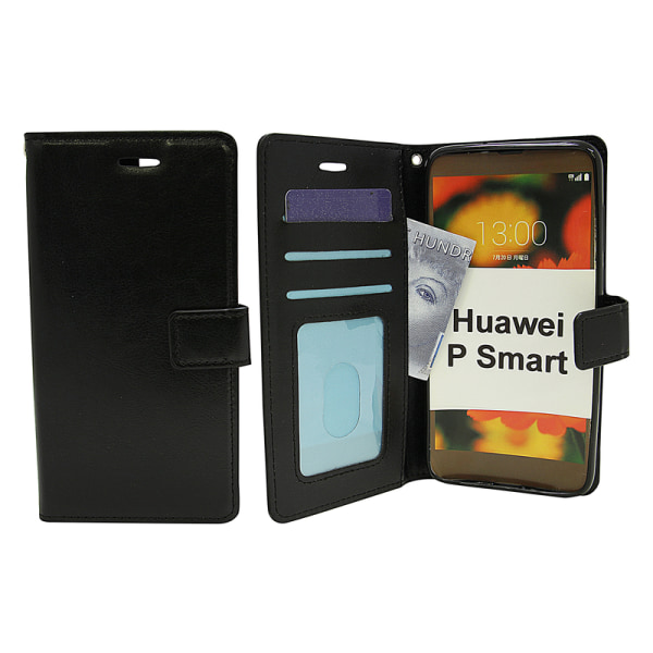 Crazy Horse Wallet Huawei P Smart Hotpink