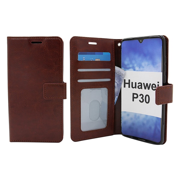 Crazy Horse Wallet Huawei P30 Hotpink