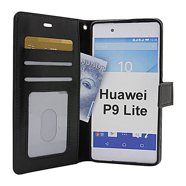 Crazy Horse Wallet Huawei P9 Lite Svart