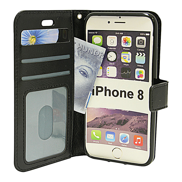 Crazy Horse Wallet iPhone 8 Hotpink G642