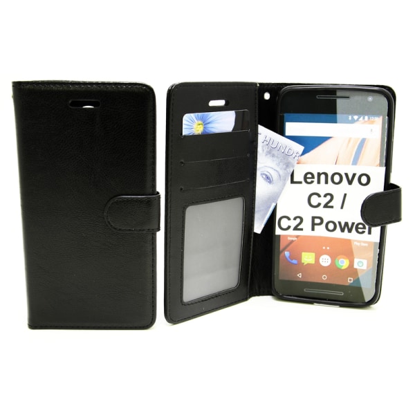 Crazy Horse Wallet Lenovo C2 / Lenovo Vibe C2 Hotpink