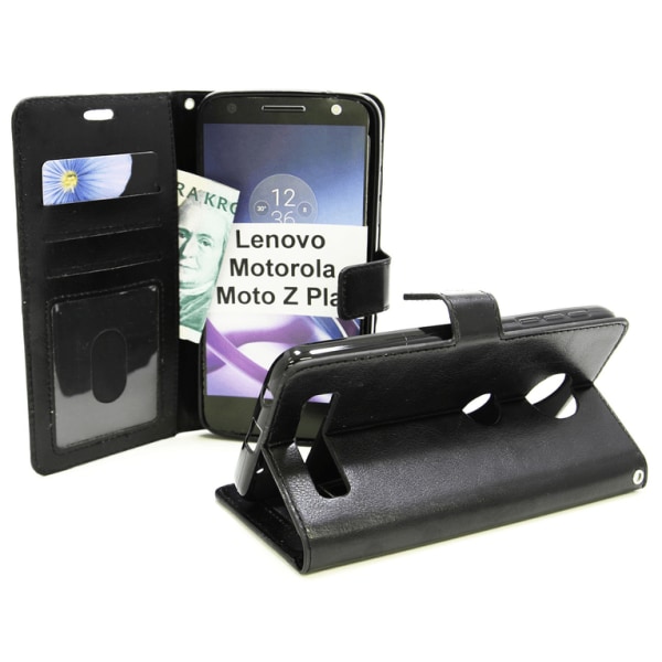 Crazy Horse Wallet Lenovo Motorola Moto Z Play Grön
