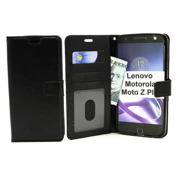 Crazy Horse Wallet Lenovo Motorola Moto Z Play Brun