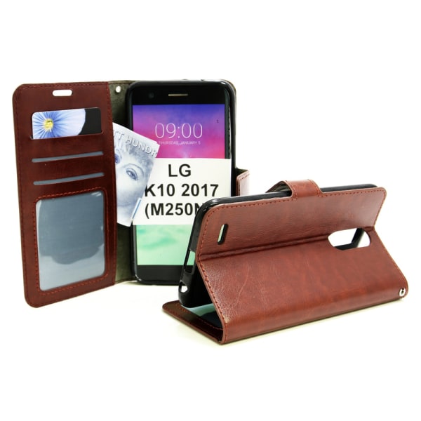 Crazy Horse Wallet LG K10 2017 (M250N) Vit