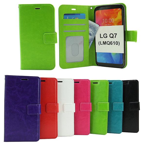Crazy Horse Wallet LG Q7 / LG Q7 Plus (LMQ610) Hotpink