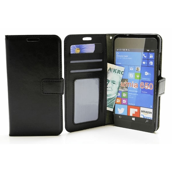 Crazy Horse Wallet Microsoft Lumia 650 Lila