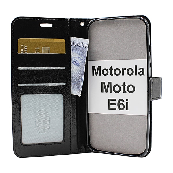 Crazy Horse Wallet Motorola Moto E6i Brun