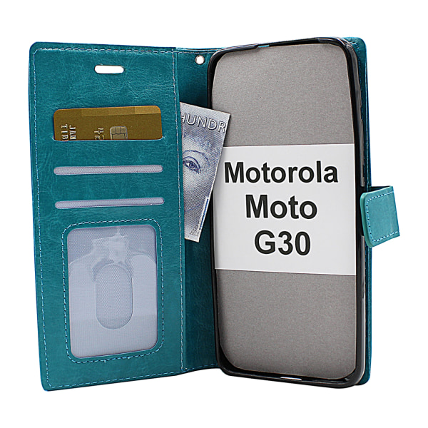 Crazy Horse Wallet Motorola Moto G30 Lila