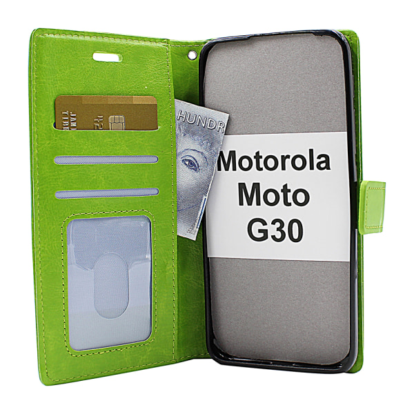 Crazy Horse Wallet Motorola Moto G30 Lila