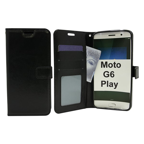 Crazy Horse Wallet Motorola Moto G6 Play Lila