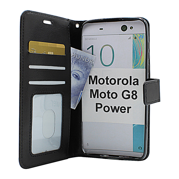 Crazy Horse Wallet Motorola Moto G8 Power Svart