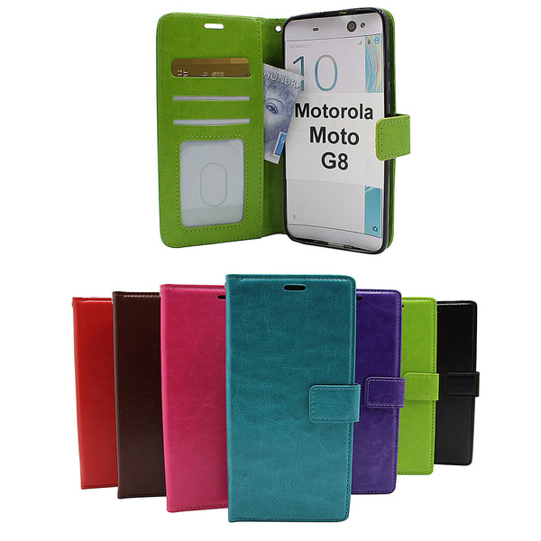 Crazy Horse Wallet Motorola Moto G8 Grön