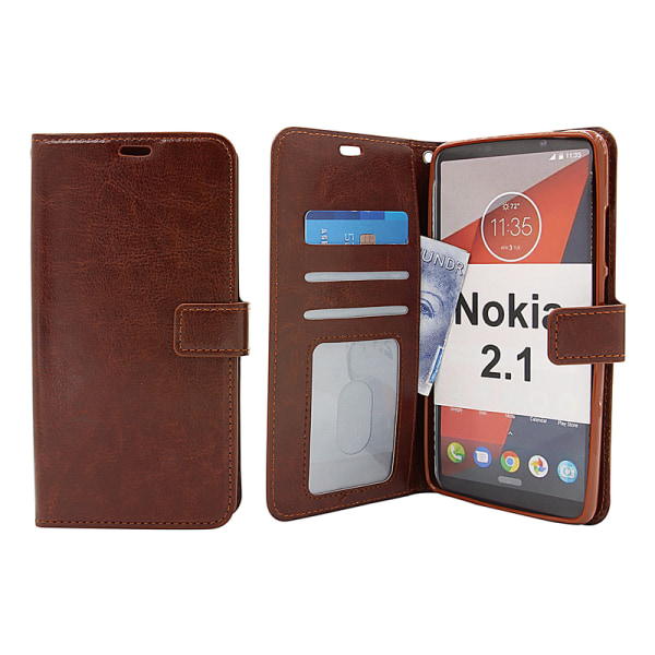 Crazy Horse Wallet Nokia 2.1 Turkos