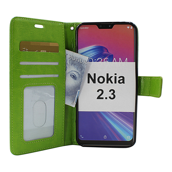 Crazy Horse Wallet Nokia 2.3 (Svart) Brun