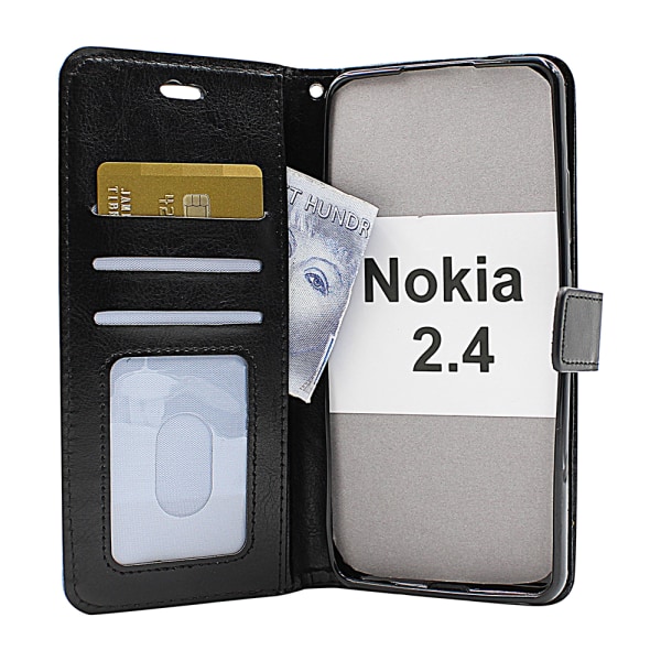 Crazy Horse Wallet Nokia 2.4 Brun