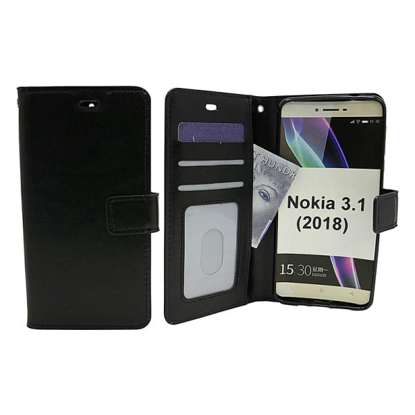 Crazy Horse Wallet Nokia 3.1 (2018) Grön
