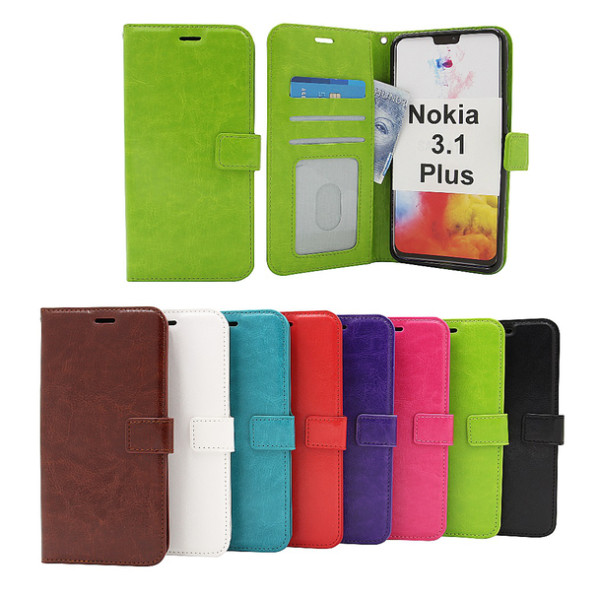 Crazy Horse Wallet Nokia 3.1 Plus Brun