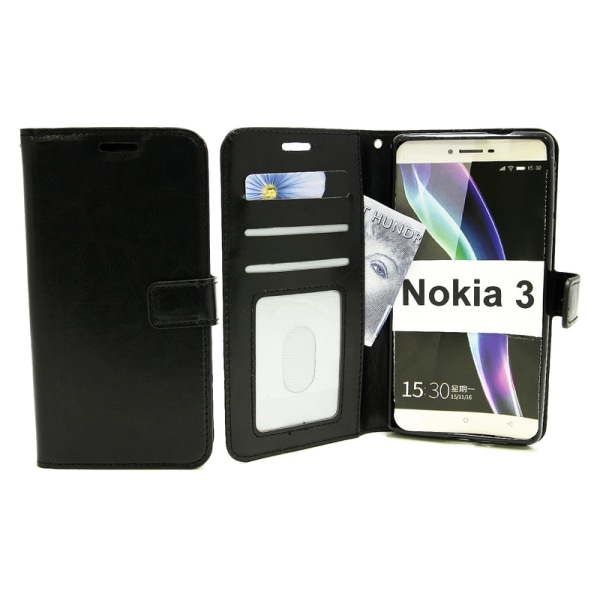 Crazy Horse Wallet Nokia 3 Turkos