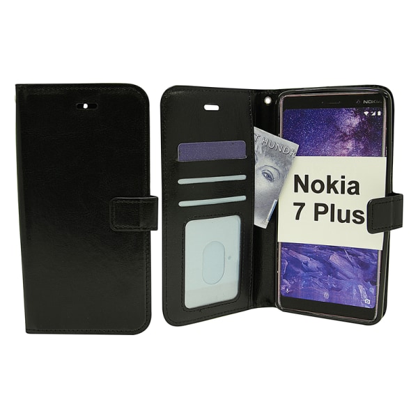 Crazy Horse Wallet Nokia 7 Plus Brun