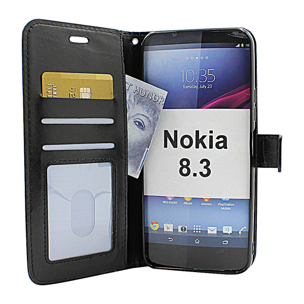 Crazy Horse Wallet Nokia 8.3 Hotpink