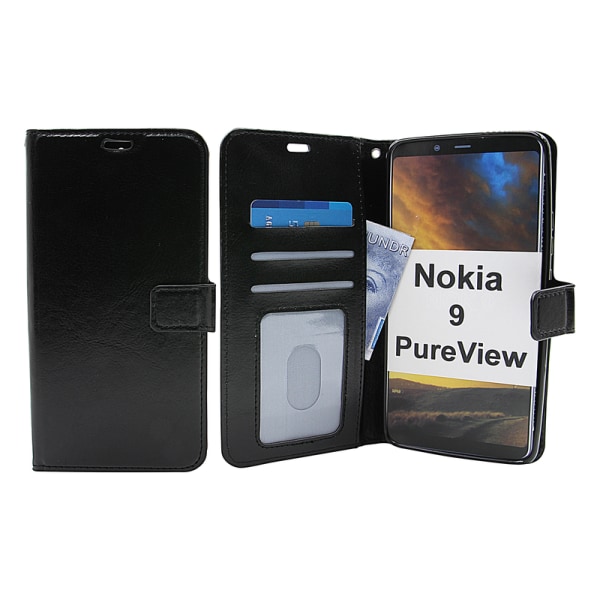 Crazy Horse Wallet Nokia 9 PureView Hotpink