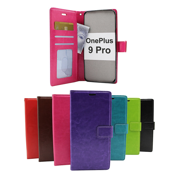 Crazy Horse Wallet OnePlus 9 Pro Hotpink