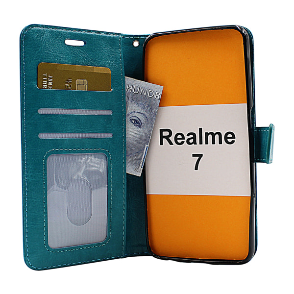 Crazy Horse Wallet Realme 7 Grön