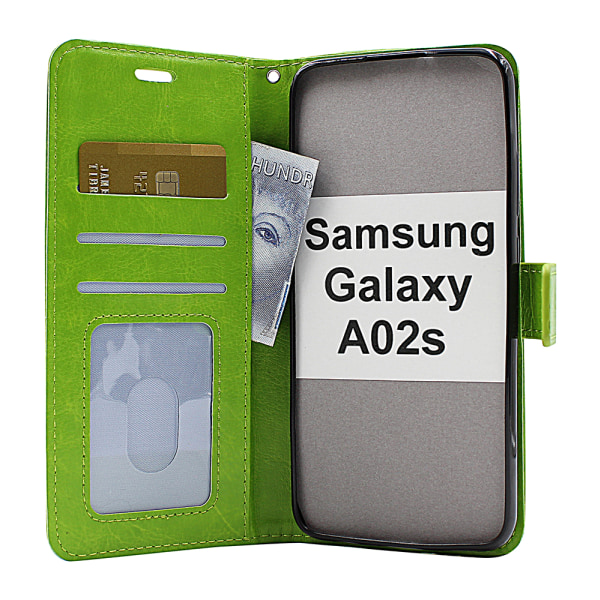 Crazy Horse Wallet Samsung Galaxy A02s (A025G/DS) Grön