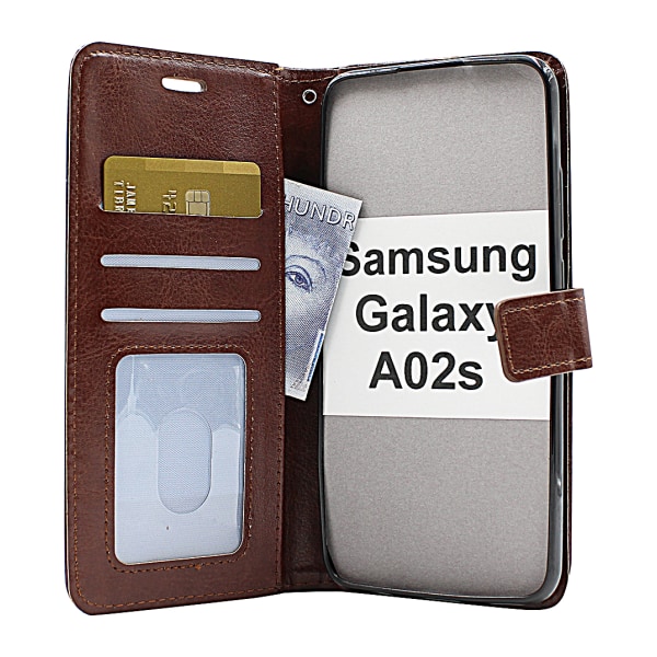 Crazy Horse Wallet Samsung Galaxy A02s (A025G/DS) Brun