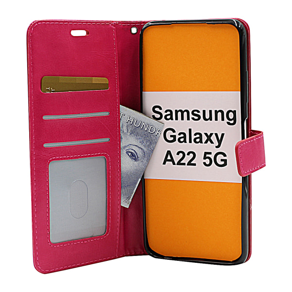 Crazy Horse Wallet Samsung Galaxy A22 5G (SM-A226B) Brun