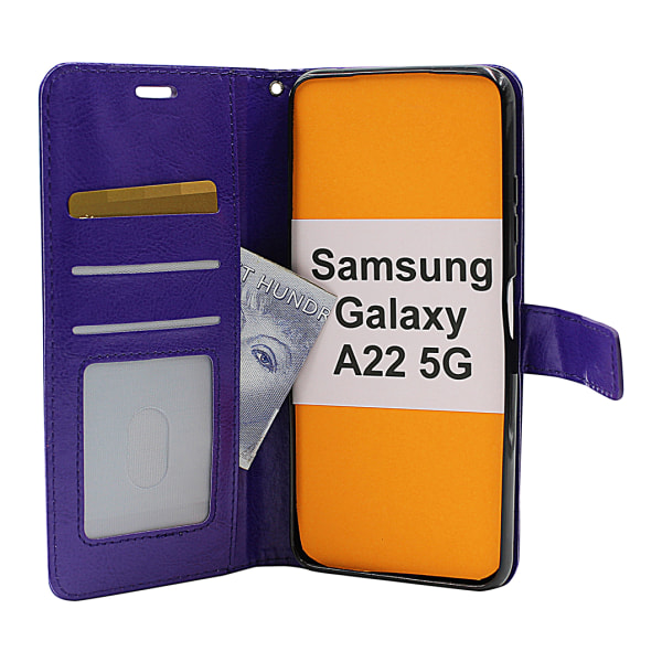 Crazy Horse Wallet Samsung Galaxy A22 5G (SM-A226B) Turkos