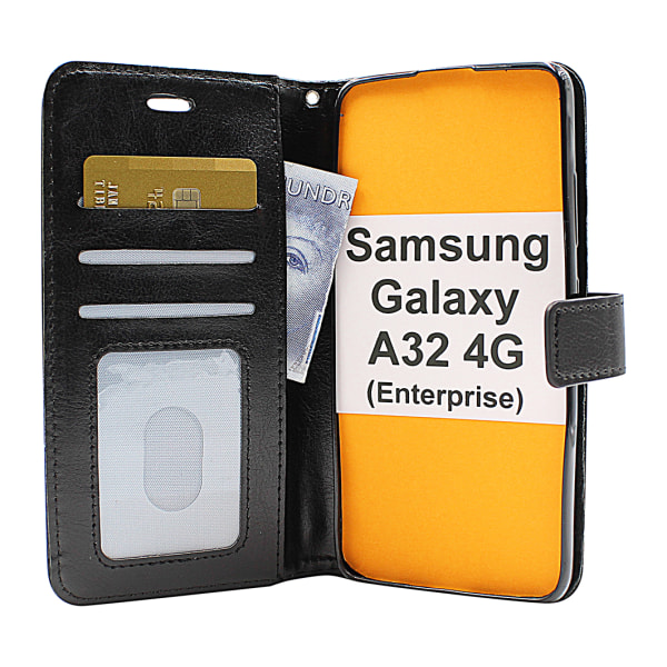 Crazy Horse Wallet Samsung Galaxy A32 4G (SM-A325F) Hotpink