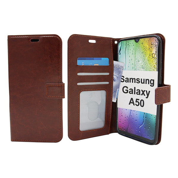 Crazy Horse Wallet Samsung Galaxy A50 (A505FN/DS) Brun