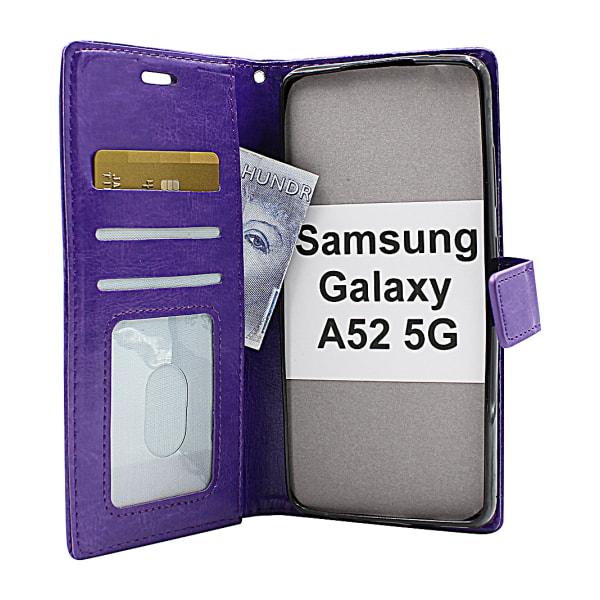 Crazy Horse Wallet Samsung Galaxy A52 5G (A525F / A526B) Lila