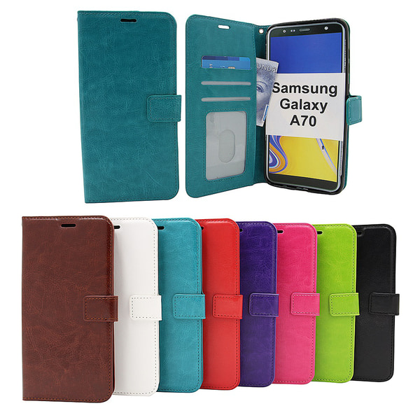 Crazy Horse Wallet Samsung Galaxy A70 (A705F/DS) Grön